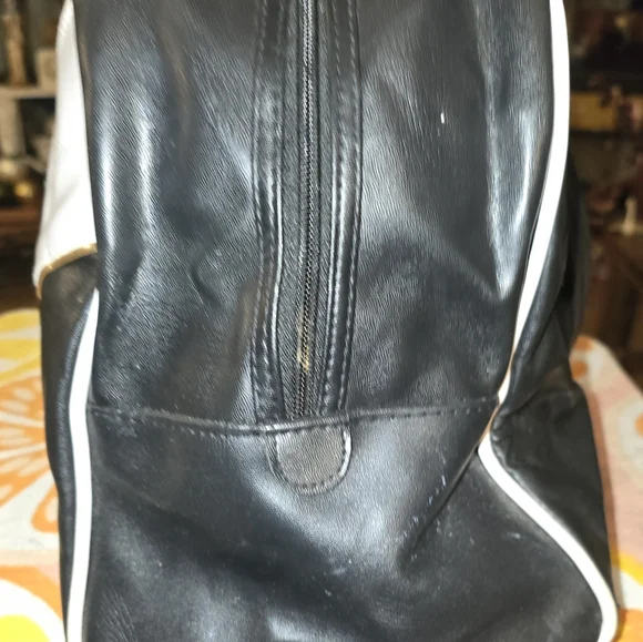 Vintage 90s Playboy Black White Gold Duffel Overnight Gym LARGE Travel Bag Class - Picture 5 of 14